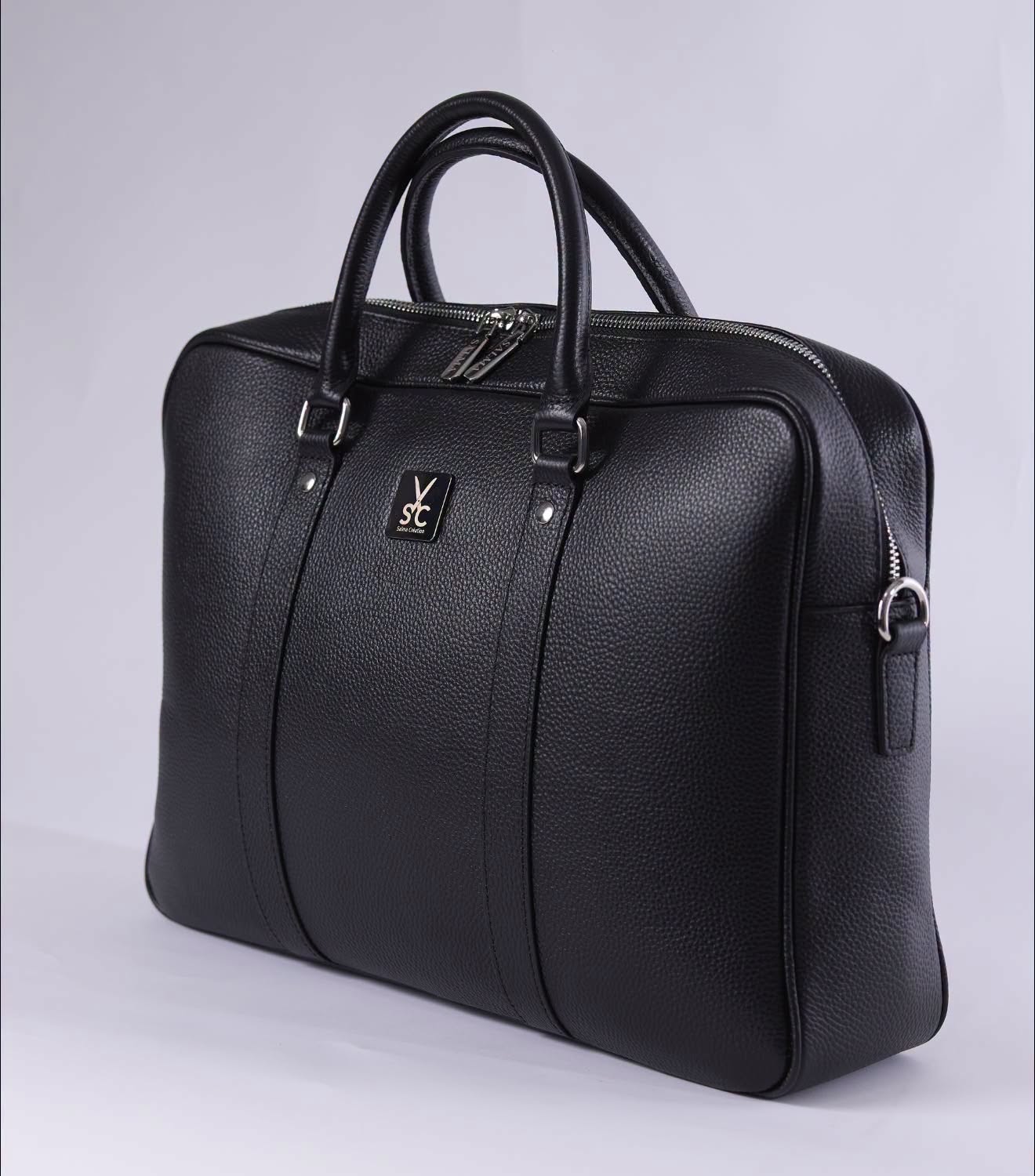 Détails d’un sac Salma Création en cuir
